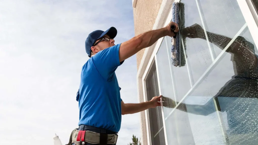 cleaning window